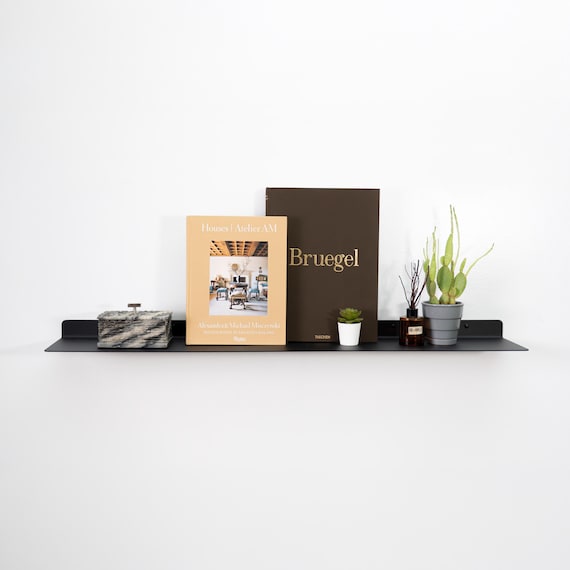 Floating Shelf: Metal Floating Shelves, Black Modern Shelving