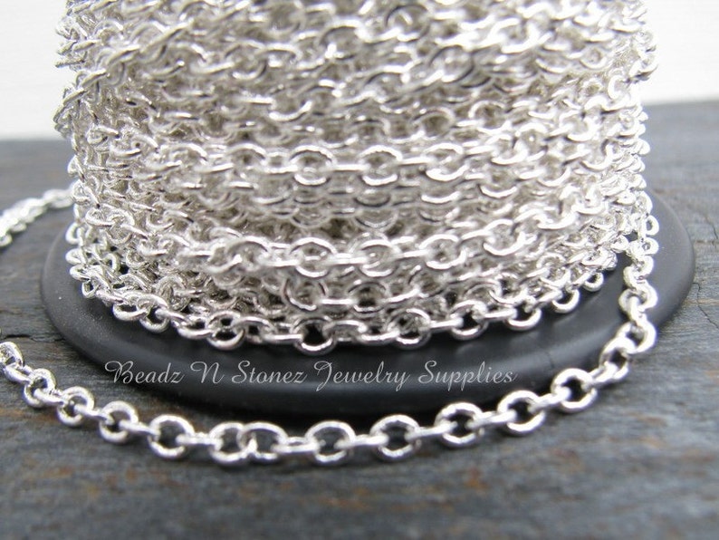 32 Foot Spool Gold Plated Brass Bulk Curb Chain with 2.8x4mm Links