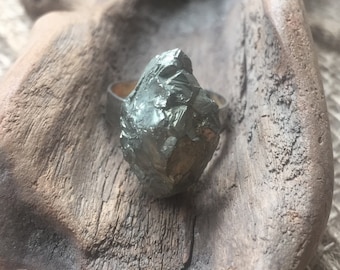 Pyrite Nugget Ring - Fools Gold on Adjustable Band