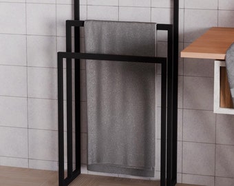 3-Tier Floor Mounted Towel Rack: Modern Bathroom Organizer
