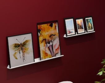 Modern Metal Floating Picture Ledge: Minimalist Wall Shelf