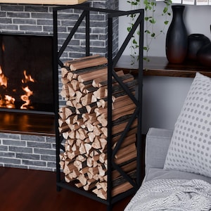 Minimalist Metal Firewood Rack: Indoor Log Storage