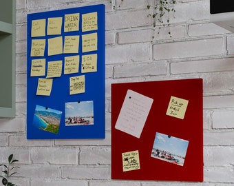Metal Magnetic Bulletin Board: Travel Photo Display, Wall Organizer