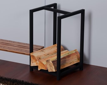 Minimalist Metal Firewood Rack: Indoor Log Storage