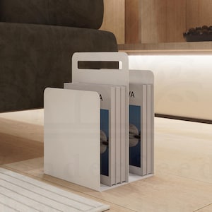 Minimalist Steel Magazine Rack: Portable Newspaper Holder