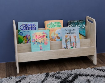 モンテッソーリ木製本棚：正面向きの子供部屋用本棚 - Etsy 日本