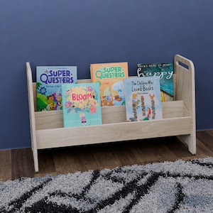 Montessori Wooden Bookshelf: Front Facing Kids Room Bookcase
