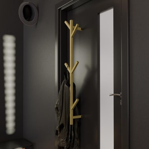 Modern Metal Wall Coat Rack: Entryway Organizer