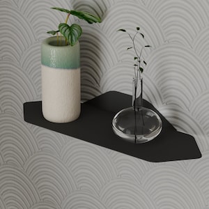 Minimalist Metal Floating Shelf: Modern Wall Display (11.81&quot; Wide)