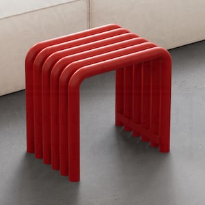 Modern Metal Round Profile Stool: Multi-Purpose Accent Table
