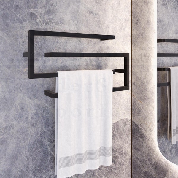Wall Mounted Metal Towel Rack: Modern Bathroom Storage
