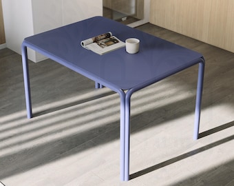 Modern Metal Round Profile Table: Balcony or Outdoor Use