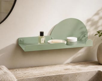 Geometric Metal Floating Shelf: Twisted Minimalist Wall Decor