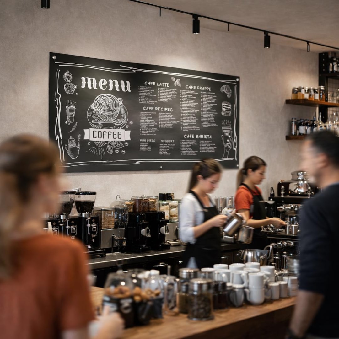 Menu Paneling Restaurant Menu Board, Wall-mounted Metal Menu, Cafe/coffee Shop Menu ...
