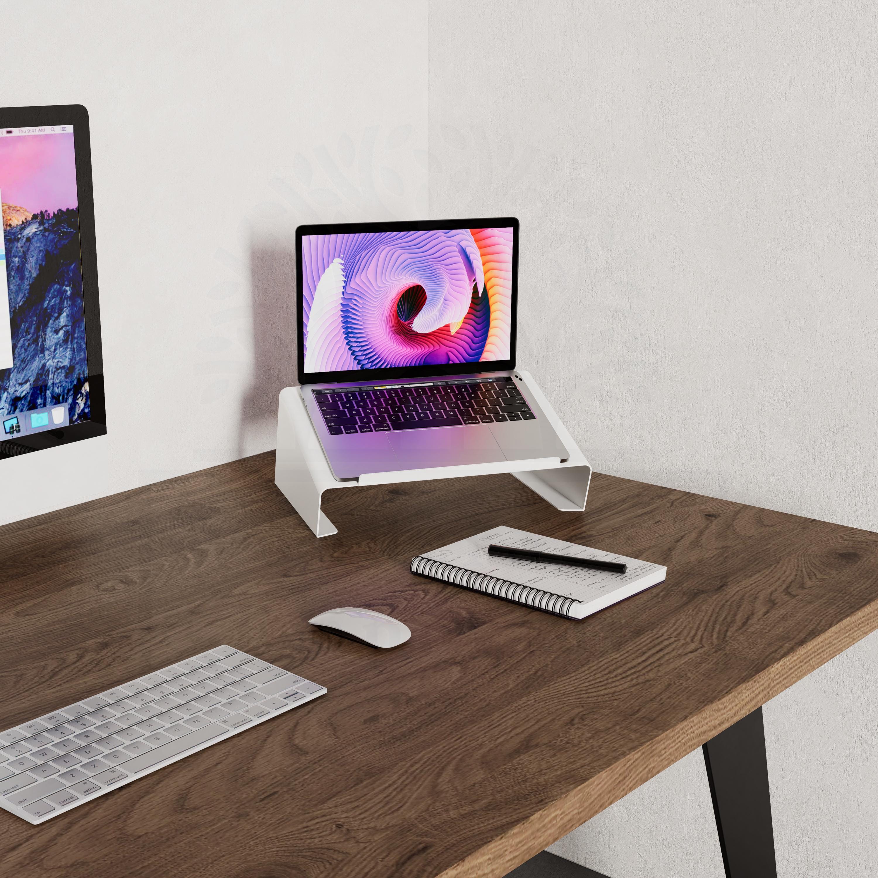 Matel Computer Stand Modern Metal Laptop Stand: Ergonomic Computer Desk Organizer - Etsy