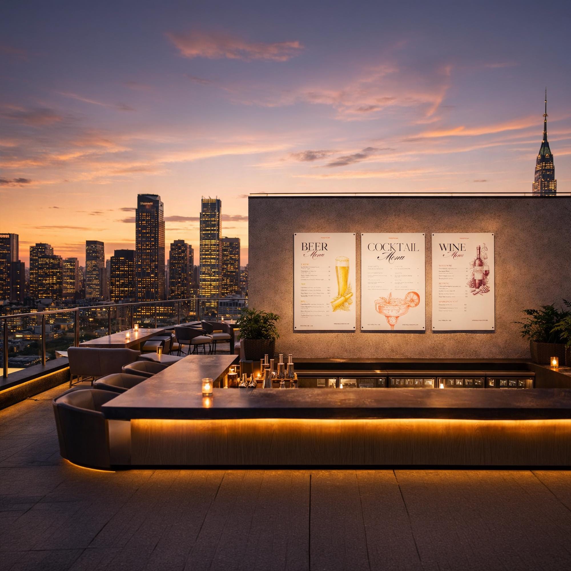 Menu Paneling Multi-panel Restaurant Menu Board, Wall-mounted Metal Menu, Cafe/coffee ...