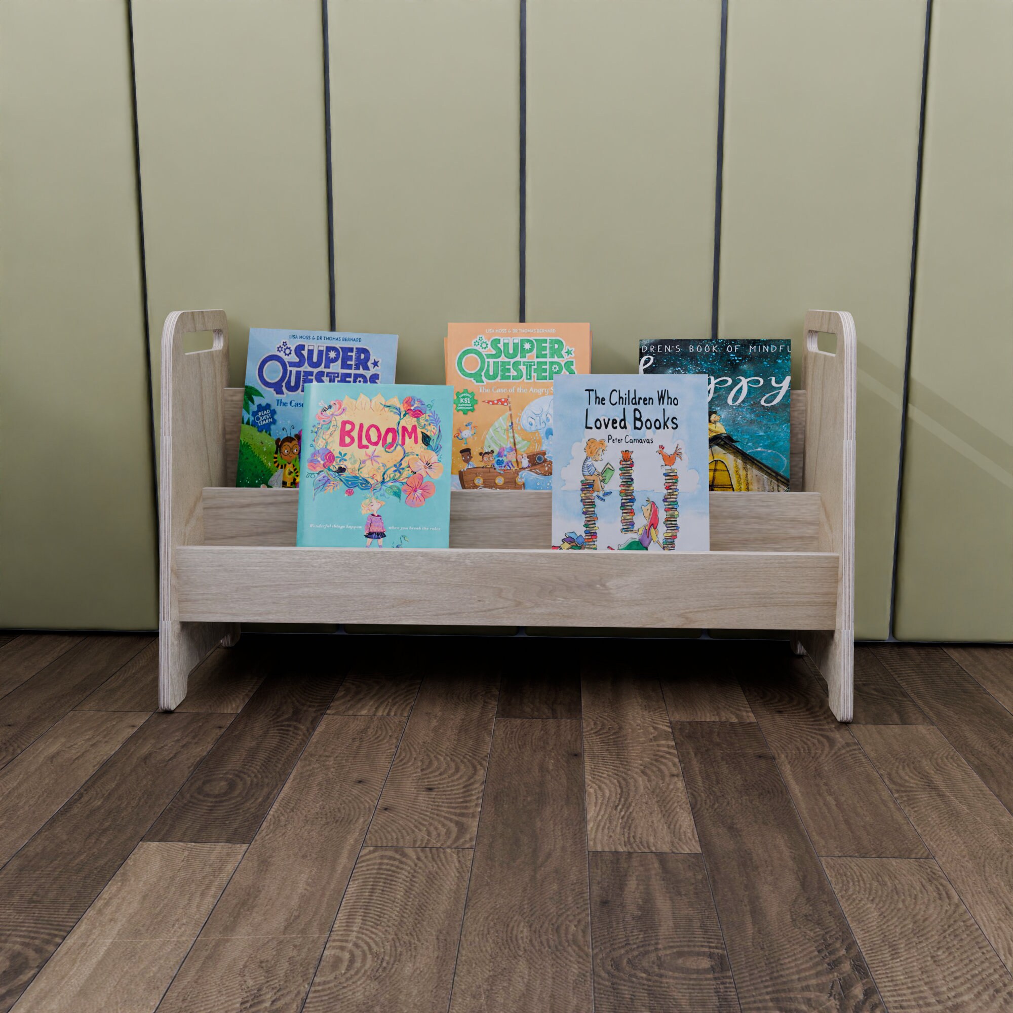 モンテッソーリ木製本棚：正面向きの子供部屋用本棚 - Etsy 日本
