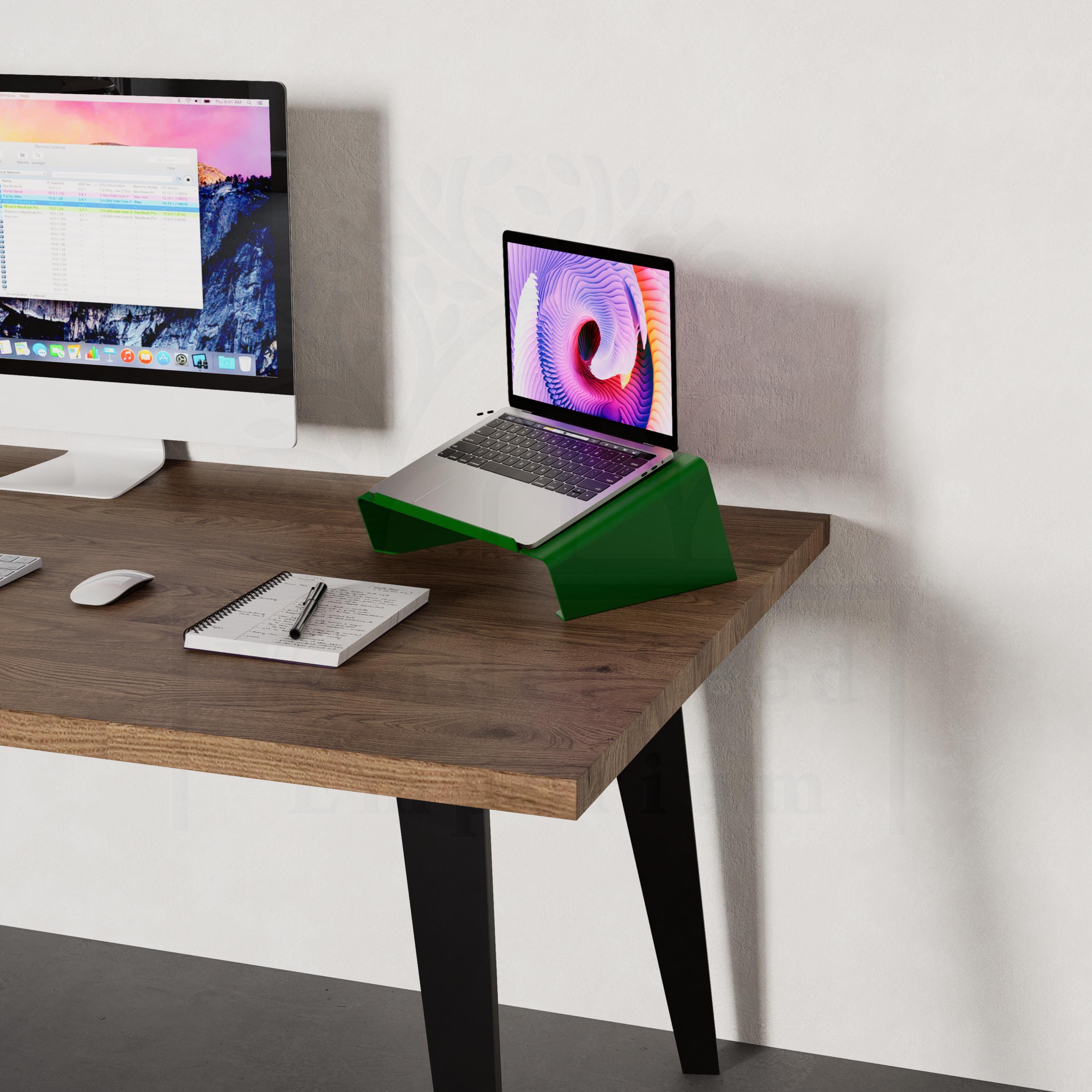 Modern Metal Laptop Stand: Ergonomic Computer Desk Organizer - Etsy
