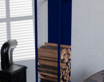 Wall Mounted Firewood Rack: Modern Indoor Log Holder