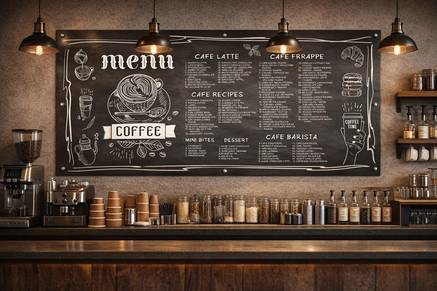 Menu Paneling Restaurant Menu Board, Wall-mounted Metal Menu, Cafe/coffee Shop Menu ...