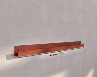 Modern Metal Floating Record Rack: Minimalist Wall Shelf