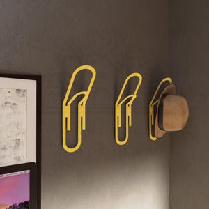Paperclip Wall Hanger: Modern Metal Coat Rack, Entrance Hook