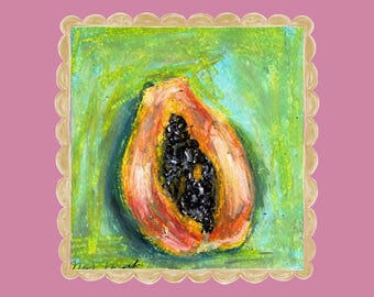 Bunter Papaya-Pastell 6 x 6 Druck