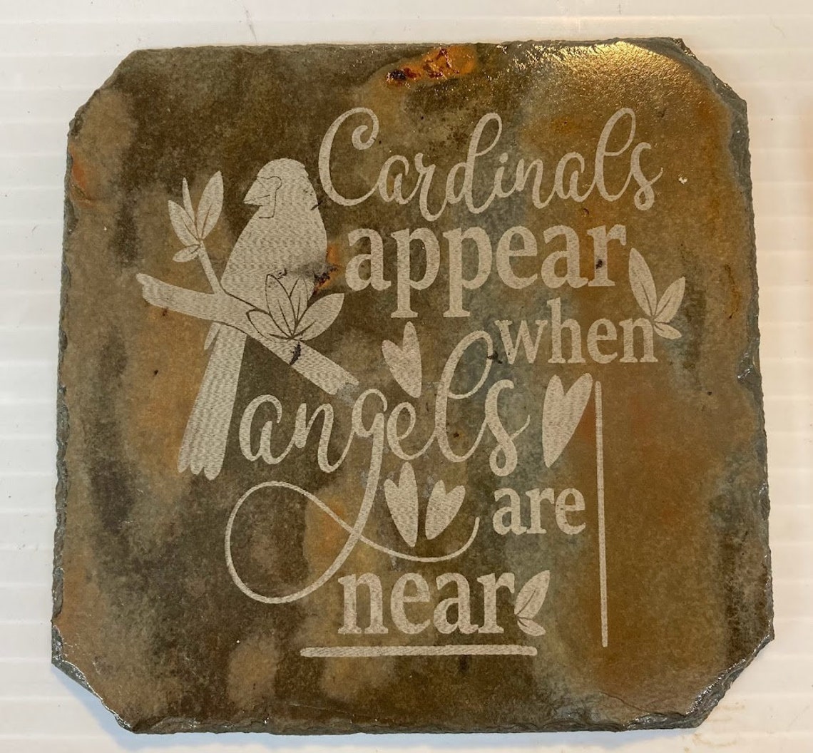 SLATE STONE COASTERS Laser Engraved, Christian Theme, Set of 4 Etsy