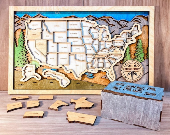 Featured listing image: CUSTOM USA TRAVEL Map - Vacations - Couples - Family - Bucket List