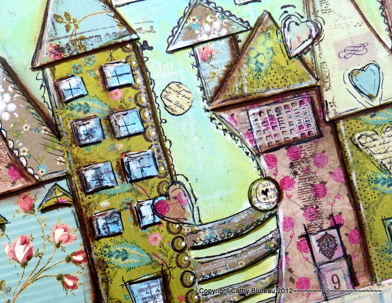 Art Print of Houses Art Poster Art for House Warming Gift Etsy