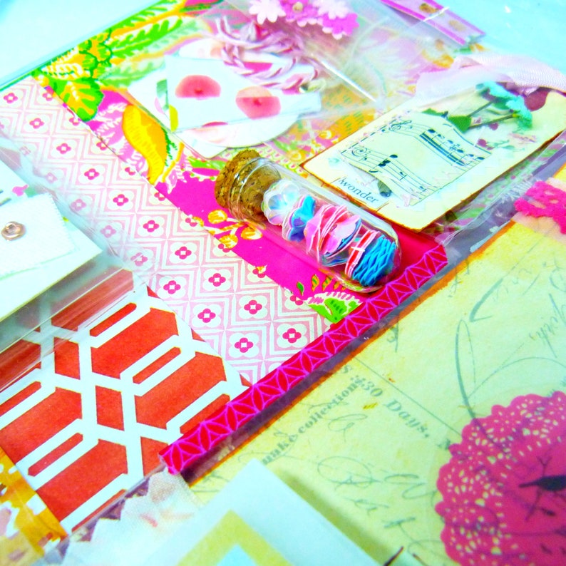 DIY Paper Kit 6 Beautiful Papers Unusual Ephemera Handmade