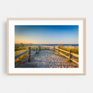 Impresión de la ciudad de Ventnor, arte mural de Nueva Jersey, arte de playa enmarcado, decoración costera, póster oceánico, paisajes, atardecer, naturaleza, casa de playa
