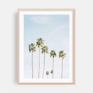 Palm Springs Print, California Wall Art, Palm Tree Framed Art, Minimalist Home Decor, Tropical Poster, Summer Fine Art, Beach House, Pastel