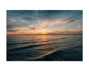 ニューポートビーチのプリント、カリフォルニアのウォールアート、サン