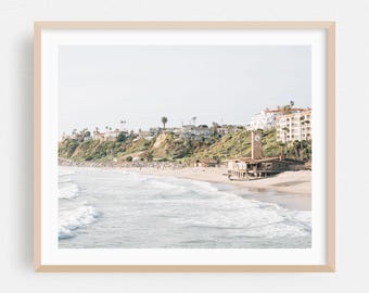 San Clemente Print, California Wall Art, Coast Framed Art, Beach Home Decor, Palm Tree Poster, Ocean Fine Art, Beach House, Waves, Scenic