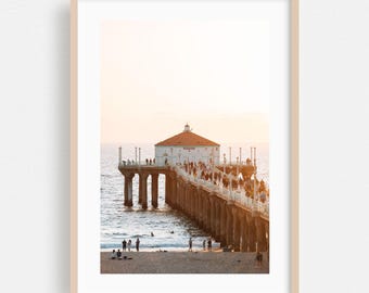 Los Angeles Print, California Wall Art, Beach Framed Art, Coastal Home Decor, Sunset Poster, Ocean Fine Art, Architecture, Summer