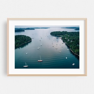 Maine Print, Harbor Wall Art, Coastal Framed Art, Boat Home Decor, Ocean Poster, Scenic Fine Art, Landscape, Nature, Photography