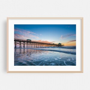 Charleston Print, South Carolina Wall Art, Beach Framed Art, Ocean Home Decor, Sunset Poster, Coast Fine Art, Waves, Landscape, Photography