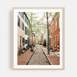 Philadelphia Print, Pennsylvania Wall Art, Street Photography Framed Art, Architecture Home Decor, City Poster, Vintage Fine Art, Scenic Oak