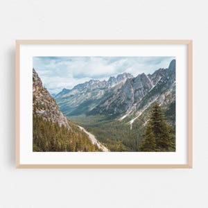 Washington Berg Wandbild, Landschaft gerahmte Kunst, Natur Poster, Wald, Wälder, Natur Poster, Wald, Wälder, Bäume, Natur