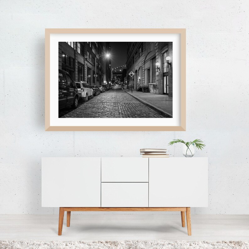 Brooklyn Print, New York Wall Art, Black and White Framed Art, City ...