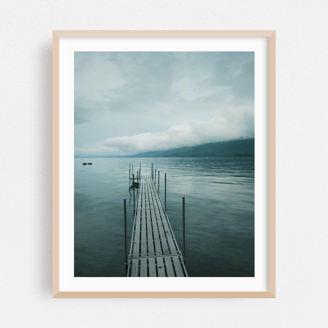 Picture of Silver Bay Print, New York Wall Art, Minimalist Framed Art, Landscape Home Decor, Nature Poster ...