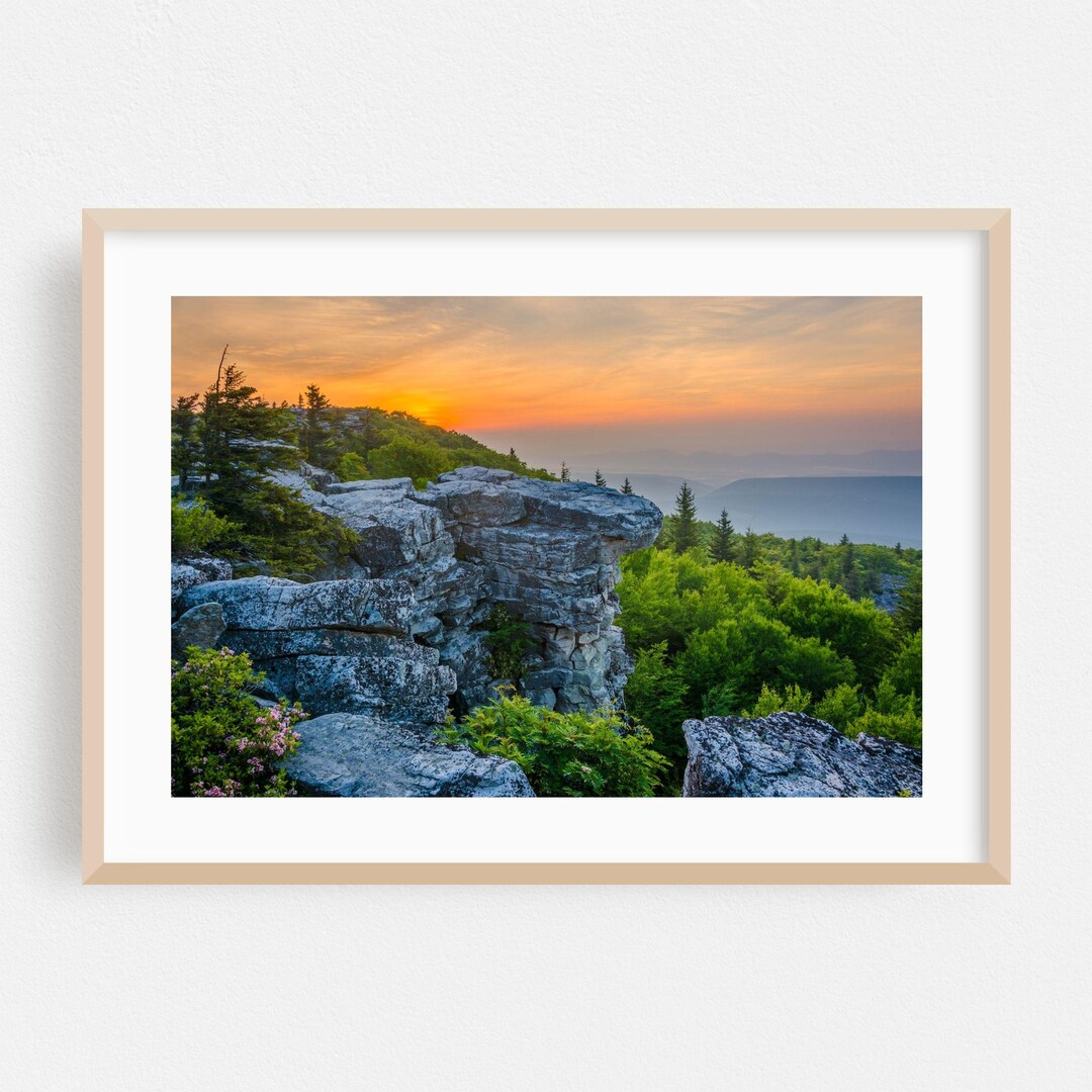 West Virginia Print, Sunset Wall Art, Landscape Framed Art, Nature