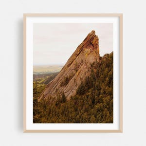 Impresión de Boulder, arte mural de Colorado, arte enmarcado de montaña, decoración de paisajes para el hogar, póster de naturaleza, bellas artes forestales, paisaje, otoño, fotografía
