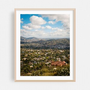 La Mesa Druck, Kalifornien Wand Kunst, Landschaft, gerahmt Kunst, Malerische Wohnkultur, Berg Poster, Natur Fine Art, Stadtansicht, Kaktus, Skyline