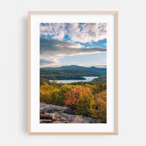 Impresión de Nueva York, arte mural otoñal, paisaje enmarcado, decoración natural para el hogar, póster de montaña, arte forestal, paisaje, póster de viaje
