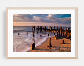 Cape May Print, New Jersey Wall Art, Coastal Framed Art, Beach Home Decor, Ocean Poster, Sunset Fine Art, Landscape, Waves, Nature