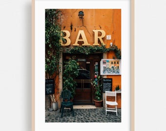 Romtryck, Lazio-väggkonst, Italiens inramade konst, Gatufotografi, Heminredning, Vintageposter, Arkitektonisk konst, Rustik, Botanisk