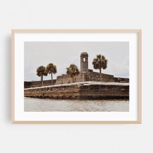 St. Augustine Print, Florida Wall Art, Architecture Framed Art, Palm Tree Home Decor, Coastal Poster, Travel Poster Fine Art, Seaside