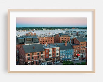 Portland Print, Maine Wall Art, Harbor Framed Art, City Home Decor, Architecture Poster, Coast Fine Art, Skyline, Travel Poster, Photography